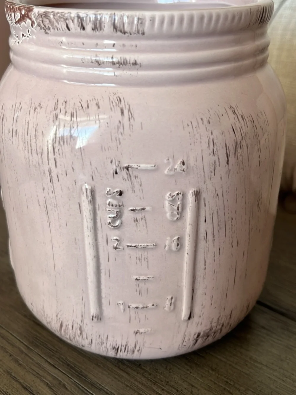 Jars Mason Jar Ceramic Vase/Utensil Holder - Blush Pink
